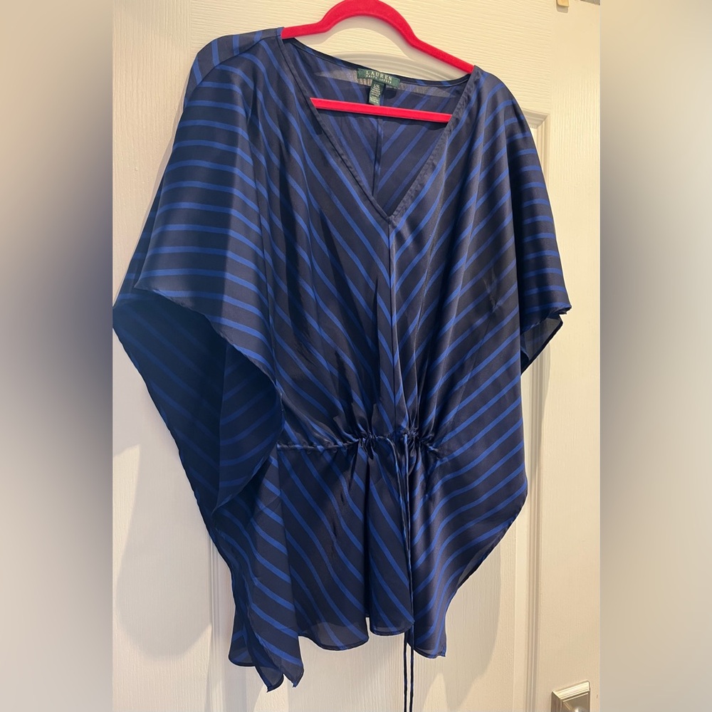 Ralph Lauren Navy Striped Top L/XL